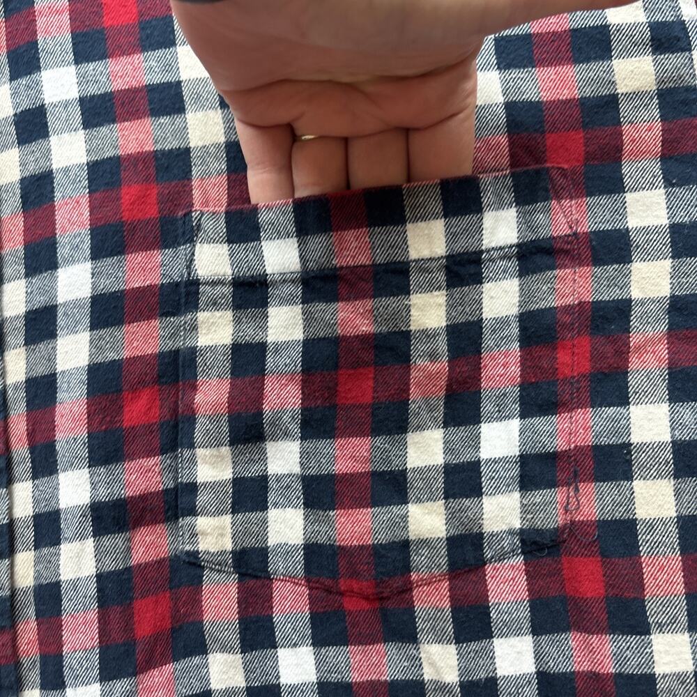 The Foundry Supply Co Men 3XL Long Sleeve Red Plaid Shirt Super Soft 100% Cotton - Picture 7 of 14